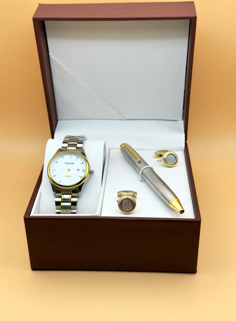 طقم هدايا ولادي متكامل – ساعة ولادي ضد الماء ؛ ساعة للاطفال عملية، مع قلم ثوب ولادي فاخر وقلم للثوب للاولاد وكبك ولادي أنيق – ساعة اولاد راقية، ساعة ولادية مميزة، ساعة ولد عصرية، الهدية المثالية للأولاد (هدية ولادي، هدايا ولادي، هدايا اولاد - Image 2